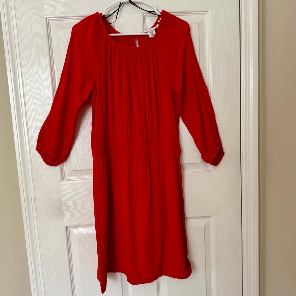 H&M Red Raglan Sleeve Sundress Size 10